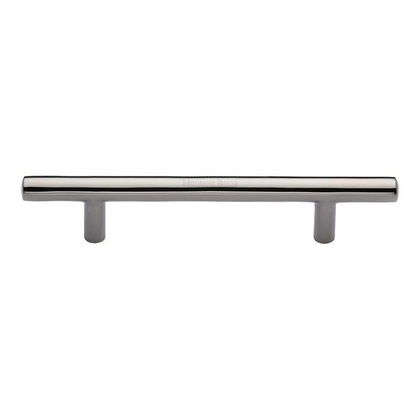 C0361 101-PNF • 101 x 165 x 32mm • Polished Nickel • Heritage Brass Pedestal 11mm Ø Cabinet Pull Handle